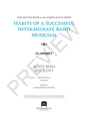 Habits of a Successful Intermediate Band Musician - Rush/Scott - Clarinet - Book