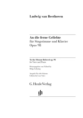 To the Distant Beloved Op. 98 - Beethoven/Luhning - Medium Voice/Piano - Book