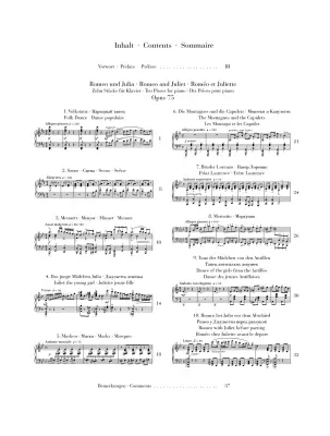 Romeo and Juliet Op. 75 (10 Pieces) - Prokofiev/Czolbe - Piano - Book