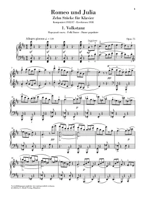 Romeo and Juliet Op. 75 (10 Pieces) - Prokofiev/Czolbe - Piano - Book