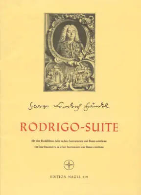 Baerenreiter Verlag - Rodrigo Suite - Handel - Recorder (Flute) Quartet/Piano - Parts Set