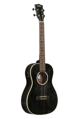 All Solid Salt & Pepper Doghair Mahogany Baritone Ukulele with Gigbag