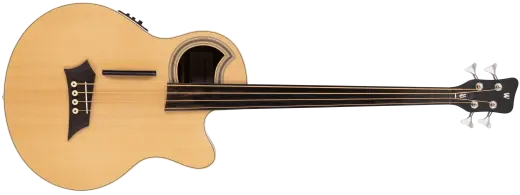 Warwick - RockBass Alien Deluxe Fretless 4-String Acoustic-Electric Bass Guitar - Natural Transparent Satin