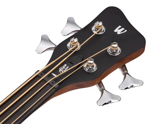 RockBass Alien Deluxe Fretless 4-String Acoustic-Electric Bass Guitar - Natural Transparent Satin