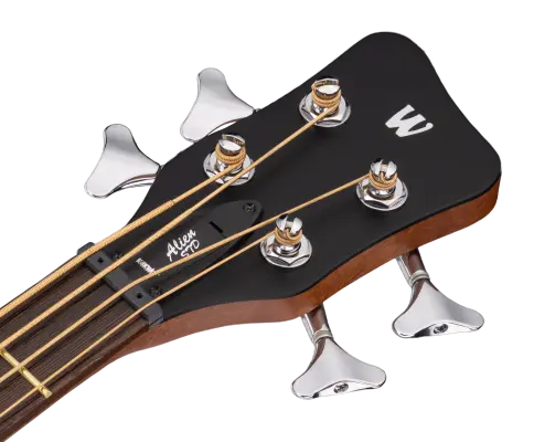 RockBass Alien Standard 4-String Acoustic-Electric Bass Guitar - Natural Transparent Satin