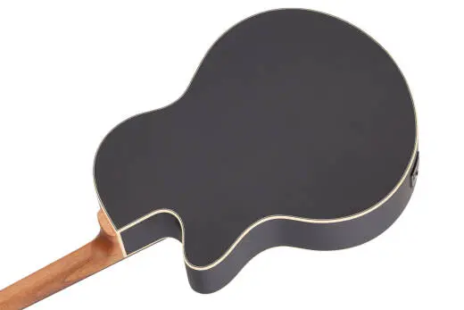 RockBass Alien Standard 4-String Acoustic-Electric Bass Guitar - Solid Black Satin
