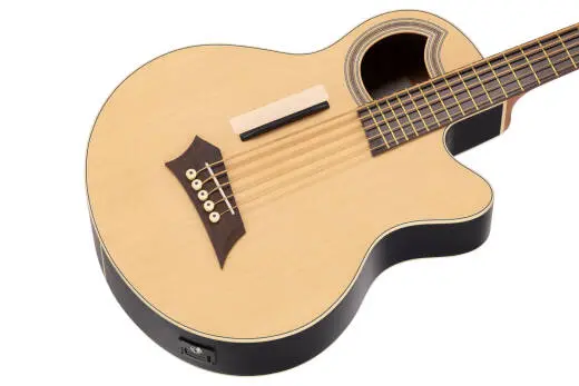 RockBass Alien Standard 5-String Acoustic-Electric Bass Guitar - Natural Transparent Satin