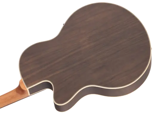 RockBass Alien Deluxe Hybrid Thinline Acoustic-Electric Bass Guitar - Natural Transparent Satin