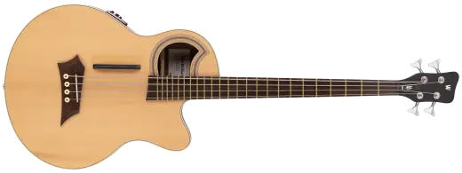 Warwick - RockBass Alien Deluxe Hybrid Thinline Acoustic-Electric Bass Guitar - Natural Transparent Satin