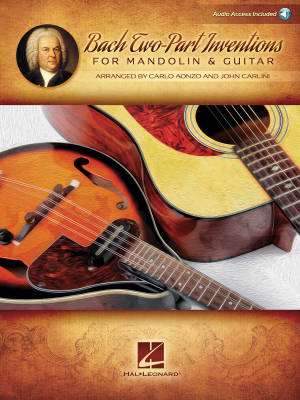 Bach Two-Part Inventions for Mandolin & Guitar - Bach/Aonzo/Carlini - Book/Online Audio