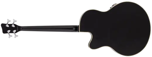 RockBass Alien Deluxe Hybrid Thinline Acoustic-Electric Bass Guitar - Solid Black Satin