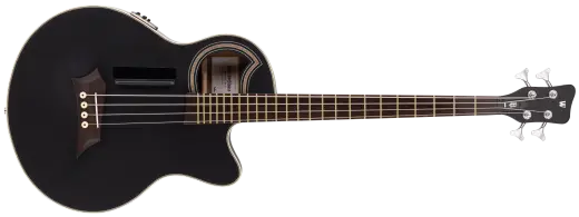 Warwick - RockBass Alien Deluxe Hybrid Thinline Acoustic-Electric Bass Guitar - Solid Black Satin