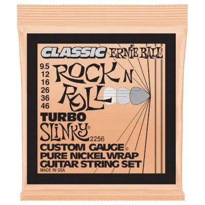 Ernie Ball - Classic Rock N Roll Pure Nickel Guitar String Set - Turbo Slinky (9.5-46)