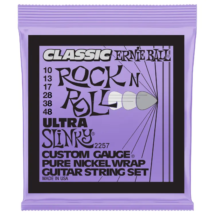 Classic Rock N\' Roll Pure Nickel Guitar String Set - Ultra Slinky (10-48)