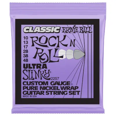Ernie Ball - Classic Rock N Roll Pure Nickel Guitar String Set - Ultra Slinky (10-48)