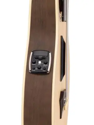 RockBass Alien Deluxe Hybrid Thinline Fretless 5-String Acoustic-Electric Bass Guitar - Natural Transparent Satin