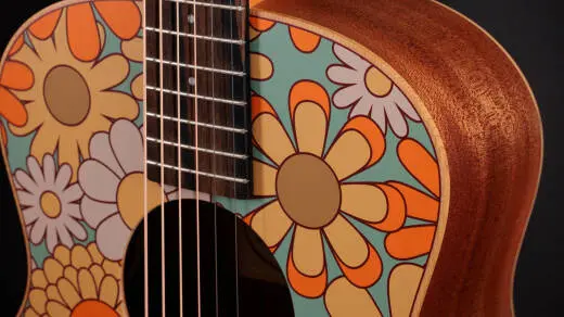 GS Mini-e Special Edition Acoustic-Electric Guitar - Floral Blue