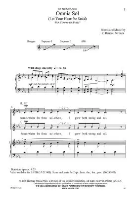 Omnia Sol - Stroope - Choral Octavo - SSA Accompanied