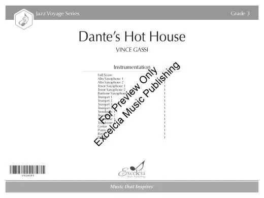 Dante\'s Hot House - Gassi - Jazz Ensemble - Gr. 3