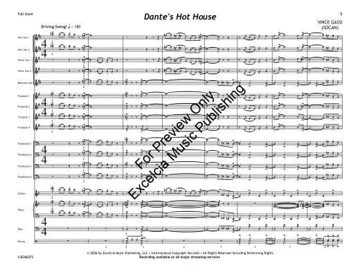 Dante\'s Hot House - Gassi - Jazz Ensemble - Gr. 3