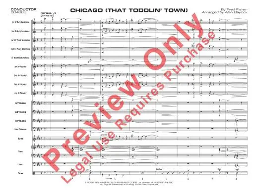 Chicago (That Toddlin\' Town) - Fisher/Baylock - Jazz Ensemble - Gr. 3.5