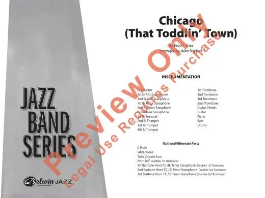 Chicago (That Toddlin\' Town) - Fisher/Baylock - Jazz Ensemble - Gr. 3.5