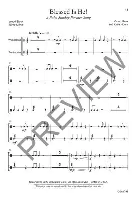 Blessed Is He - Hare/Houts - Choral Octavo - Unison/2-Pt Accompanied