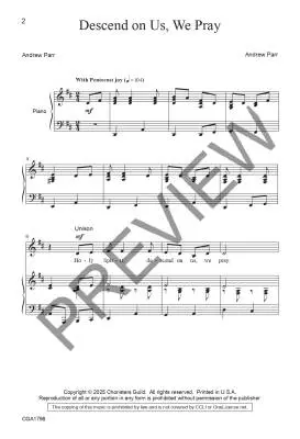 Descend on Us, We Pray - Parr - Choral Octavo - Unison/2-Pt Accompanied