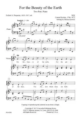 For the Beauty of the Earth - Koeritz - Choral Octavo - 2-Pt Accompanied