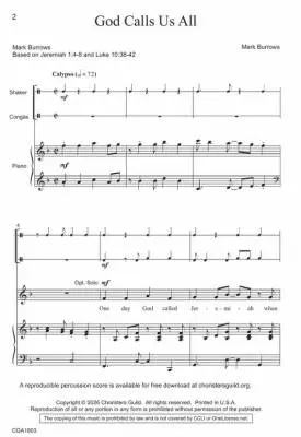 God Calls Us All - Burrows - Choral Octavo - 2-Pt Accompanied