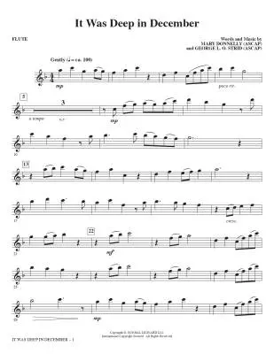 It Was Deep in December - Donelly/Strid - Choral Octavo - 2-Pt/Flute