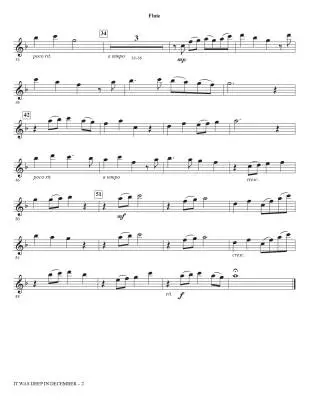 It Was Deep in December - Donelly/Strid - Choral Octavo - 2-Pt/Flute