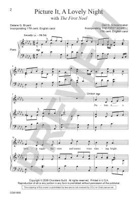 Picture It, a Lovely Night - Schoonmaker - Choral Octavo - Unison Accompanied
