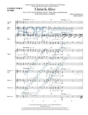 Christ Is Alive - Raney - Brass and Percussion Parts