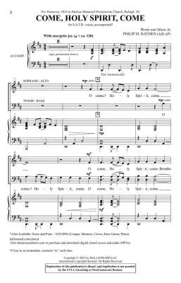Come, Holy Spirit, Come - Hayden - Choral Octavo - SATB Accompanied