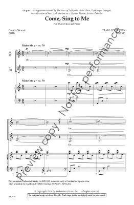 Come, Sing to Me - Courtney - Choral Octavo - SSAA Accompanied
