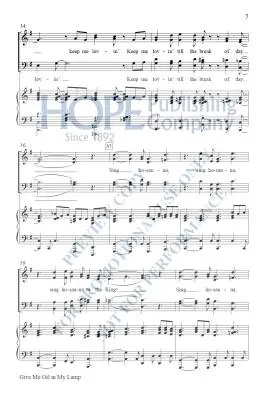 Give Me Oil in My Lamp - McDonald - Choral Octavo - SATB Accompanied