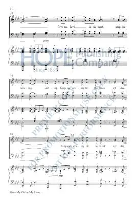 Give Me Oil in My Lamp - McDonald - Choral Octavo - SATB Accompanied