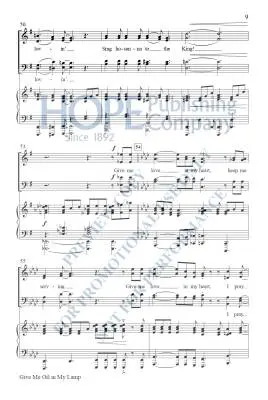 Give Me Oil in My Lamp - McDonald - Choral Octavo - SATB Accompanied