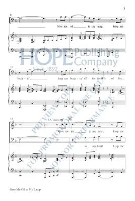 Give Me Oil in My Lamp - McDonald - Choral Octavo - SATB Accompanied
