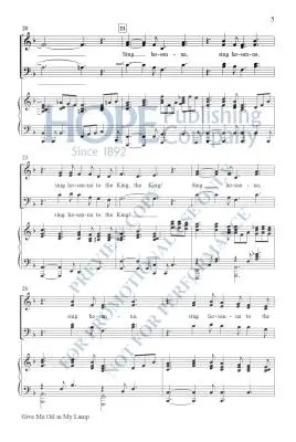 Give Me Oil in My Lamp - McDonald - Choral Octavo - SATB Accompanied