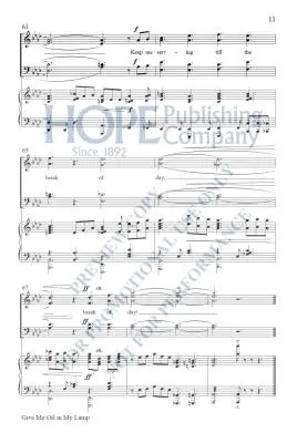 Give Me Oil in My Lamp - McDonald - Choral Octavo - SATB Accompanied