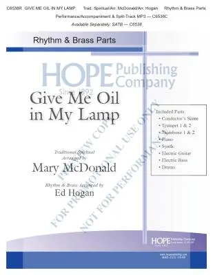 Give Me Oil in My Lamp - McDonald - Rhythm Parts