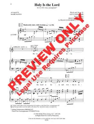 Holy Is the Lord - Holcomb/Hayes - Choral Octavo - SATB Accompanied