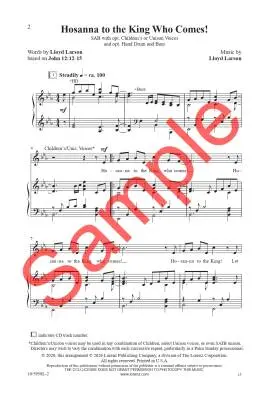 Hosanna to the King Who Comes! - Larson - Choral Octavo - SAB Accompanied
