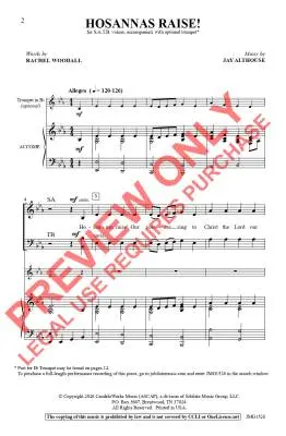 Hosannas Raise! - Althouse - Choral Octavo - SATB Accompanied