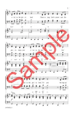Just Over in the Glory Land - Acuff/Dean - Choral Octavo - SATB Accompanied