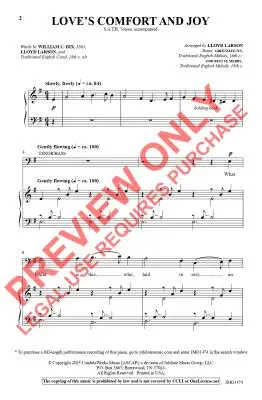 Love\'s Comfort and Joy - Larson - Choral Octavo - SATB Accompanied
