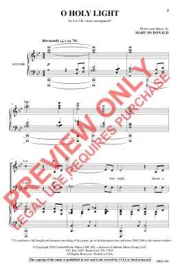 O Holy Light - McDonald - Choral Octavo - SATB Accompanied