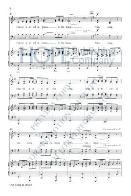 One Song in Praise - McDonald - Choral Octavo - SATB Accompanied